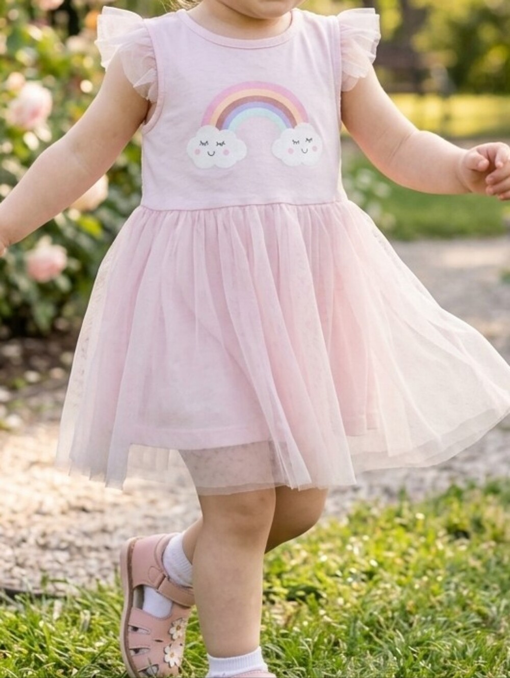Quiltex Pink Rainbow Tulle Tutu Dress 18M